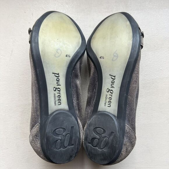 Paul Green Townsend Distressed Metallic Bronze Leather Ballet Flat UK 4.5 US 6.5 - Picture 11 of 16